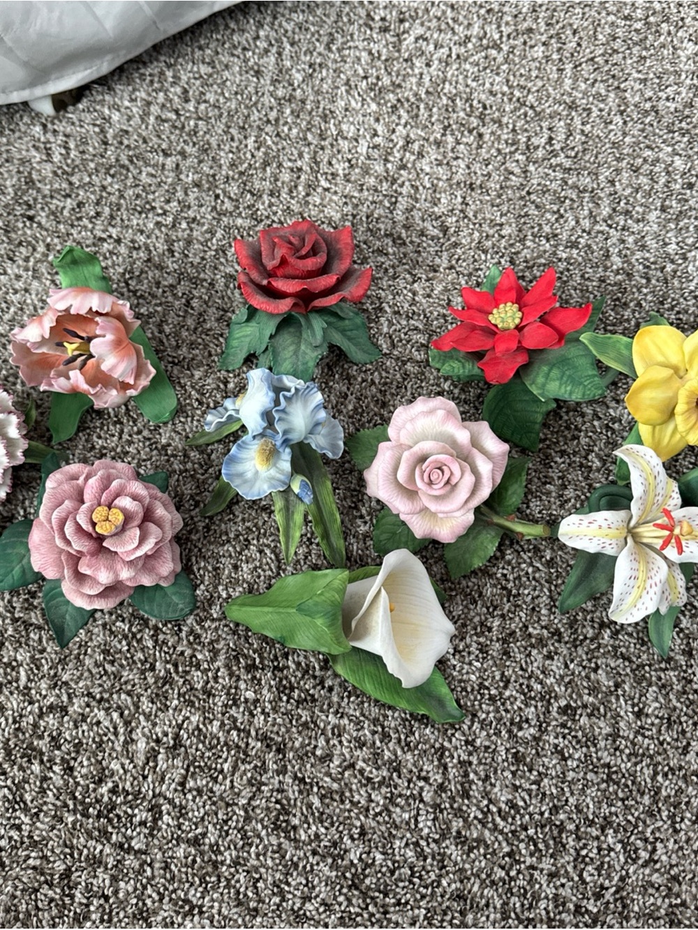 10 Lenox Porcelain Flower Figurines - great condition